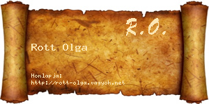 Rott Olga névjegykártya